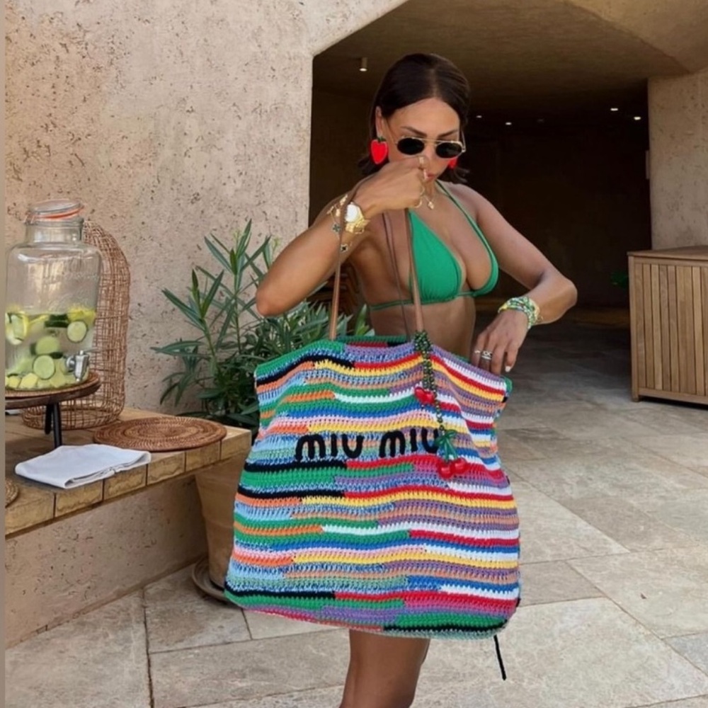 Miu Miu Large Crochet Tote Bag - Picture 9 of 16